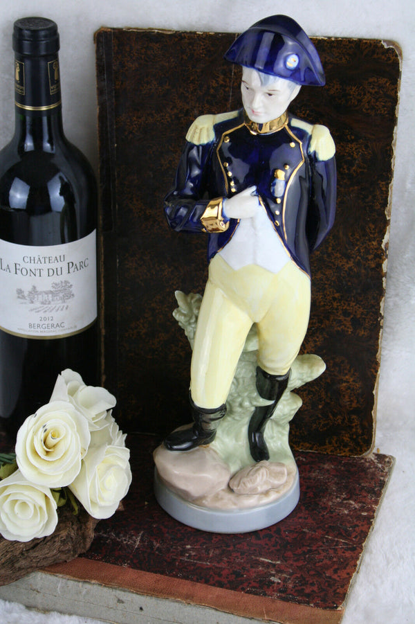 Napoleon Military Officer Soldier Porcelain figurine marked italian 1960