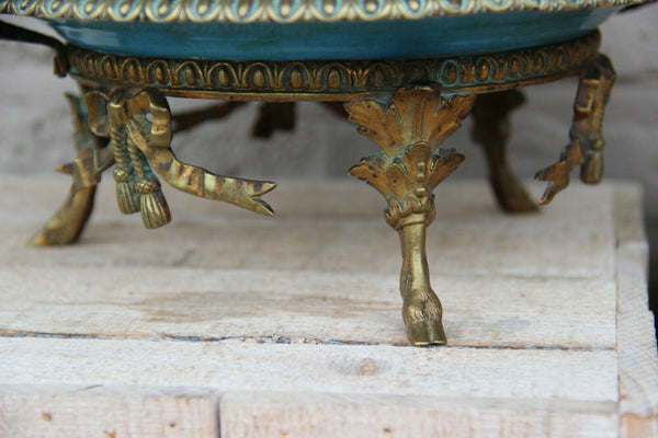 Gorgeous antique French SEVRES porcelain marked centerpiece bowl louis XVI frame