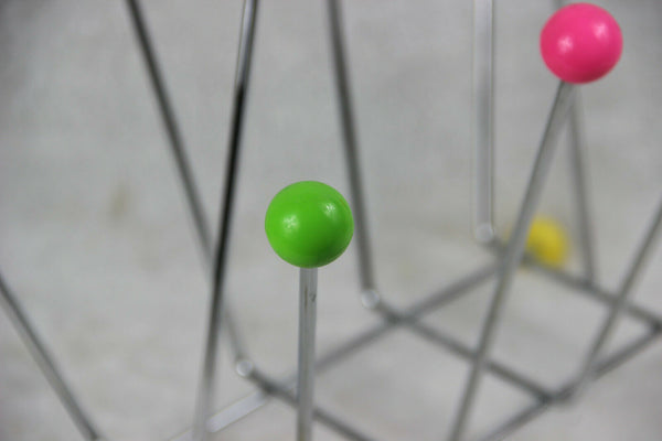 Mid century 1970 Metal bakelite sputnik retro magazine newspaper rack holder