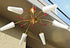 Retro Rockabilly sputnik 1970 Chandelier pendant opaline shades  maison arlus