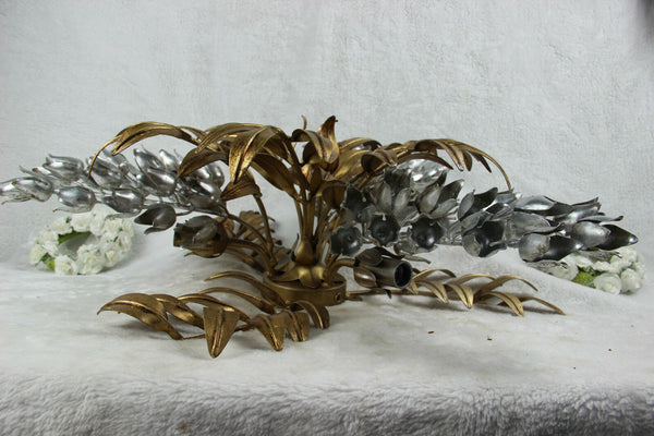 Mid century hollywood regency palm tree Hans Kogl ceiling light chandelier 60s