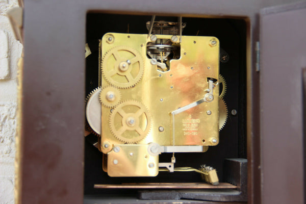 Stunning XL French boulle cartel bronze  putti figurine mantel clock