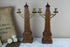 PAIR art nouveau french Religious  Wood brass Candle holders 1935 Rare