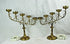 PAIR Church Altar neo gothic brass copper 5 arm candle holders religious
