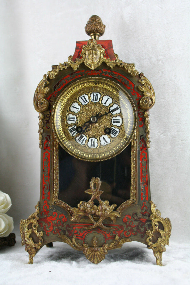 Antique French 1930 WBK paris Boulle cartel clock putti brass inlaid