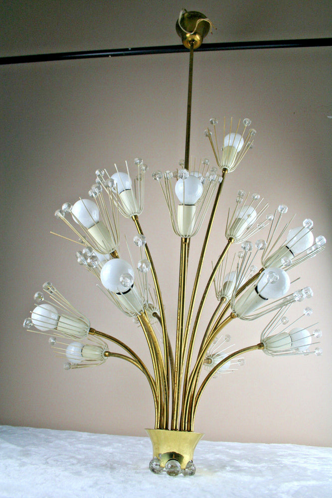 RARE Mid century Emil Stejnar Sputnik Chandelier by Rupert Nikoll pendant 1950's