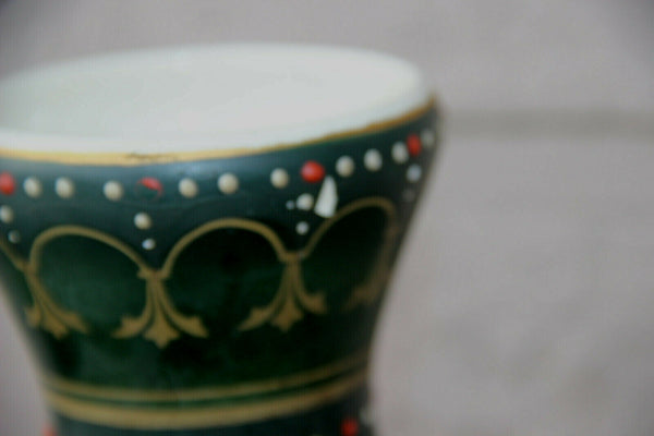 Antique ART DECO BOCH BFK marked ceramic Vase Enamel decor