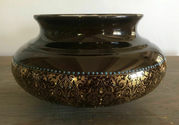 Antique French CHOISY LE ROI Faience Dragon gothic castle chandelier candles