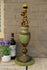 Huge French angel putti metal figurine onyx marble table lamp 1960