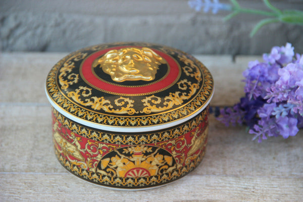 Rosenthal Porcelain Versace Medusa Bonbonniere lidded box  marked