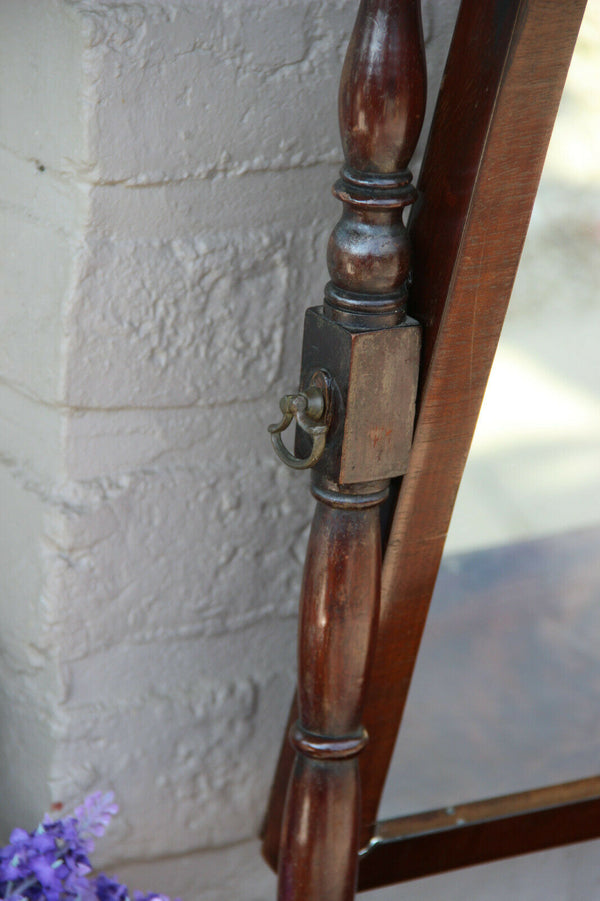 Antique english Mahogany Vanity make up dresser mirror cabinet drawers