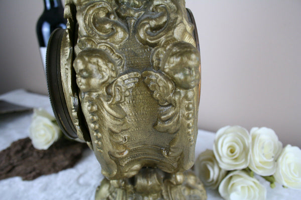 Gorgeous antique French brass putti angels clock 1900