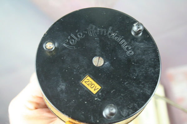 Mid-century 1960's Perforated Table lamp Tele ambiance attr. to Mathieu Mategot