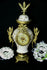 French antique Faience art nouveau mantel clock 1900