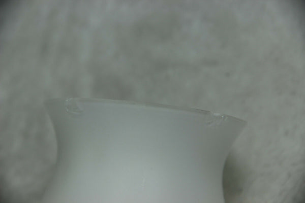 PAIR maison lunel arlus wall lights sconces opaline white glass shades 1970