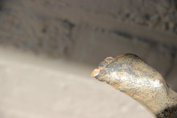 Vintage italian wood carved polychrome Angel putti lamp