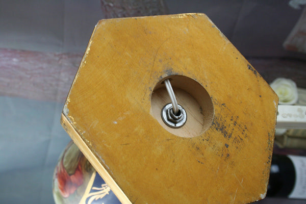 Gorgeous French cobalt blue limoges porcelain Table lamp lady