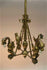Antique 19thc french gothic castle bronze 4 dragon animal chandelier lamp rare