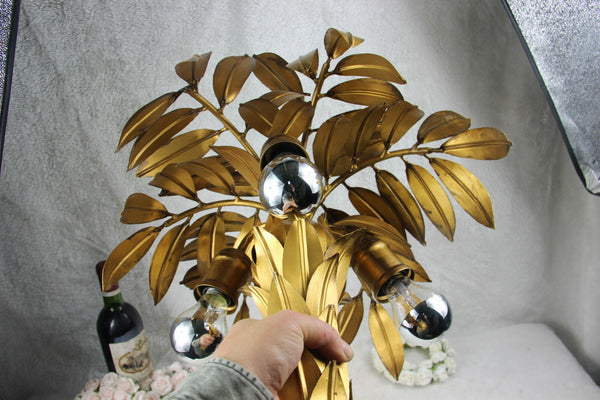 Mid century Hollywood regency Hans Kogl Palm Tree lamp metal gold gilt 1970