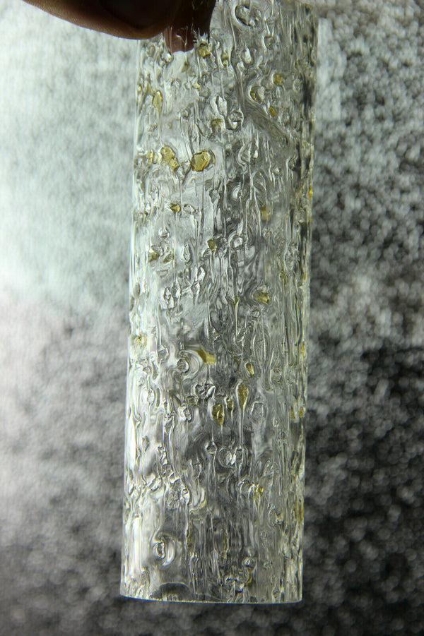 German Mid-Century DORIA glass tubes amber clear chandelier pendant 1960