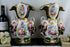PAIR 19thC antique Bayeux Paris porcelain floral hand paint decor French Vases