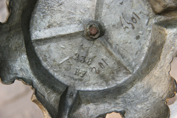 PAIR french antique Oil Lamps porcelain hand paint duck bird marked Rare