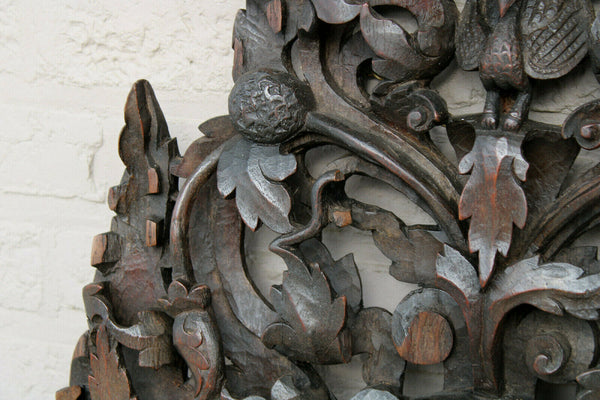 Antique XL hand wood carved Religious Burmese Wall console Elephant figurine