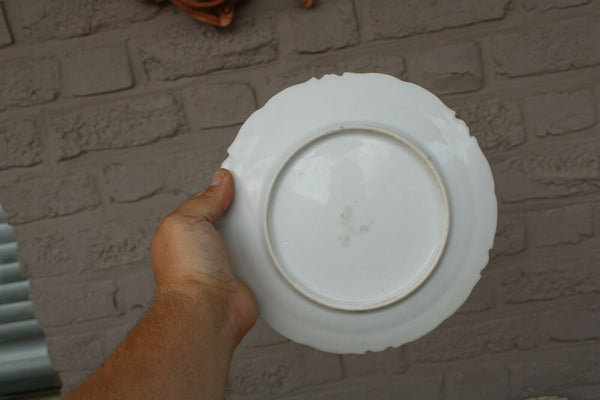 SEt 5 antique vieux paris porcelain floral hand paint plates