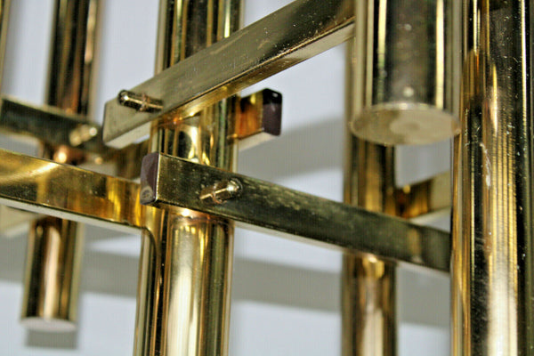 Mid century hollywood regency Sciolari tubes brass chandelier for MAssive 1970