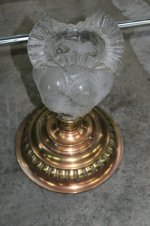 Antique church religious SAnctuary Bronze copper Chandelier angel cherub rare