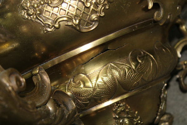 Antique church religious SAnctuary Bronze copper Chandelier angel cherub rare