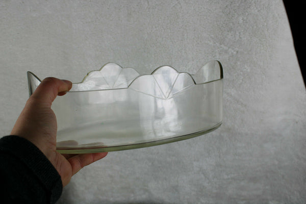 Stunning art nouveau german pewter lady glass insert jardiniere planter 1900