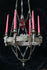 Antique French bronze Church sanctuary Altar Chandelier lamp candle holder