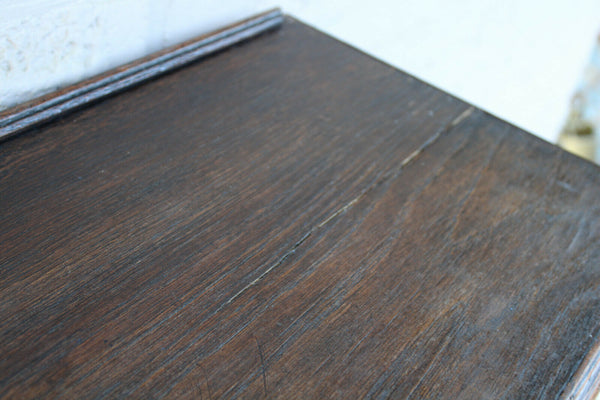 Antique French wood carved breton Cabinet Dressoir Mythological figurine cherub