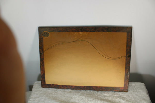 PAIR Antique CARLE VERNET hunting horse dogs coloured Lithograph framed