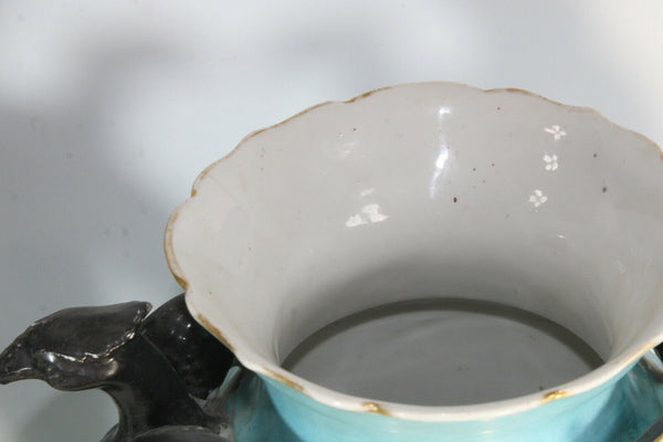 Antique XL French porcelain napoleon Dragon VAses