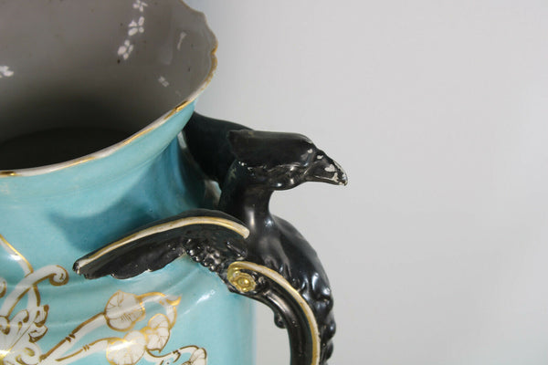 Antique XL French porcelain napoleon Dragon VAses