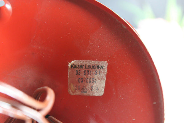 KAISER leuchten Vintage mid century retro red Glass globes pendant lamp