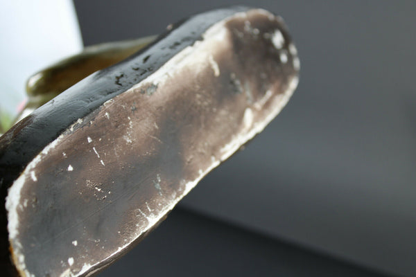 Antique french art deco chalkware pigeon bird statue 1930