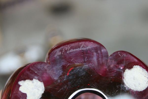 Vintage 1950 Belgian VAL SAINT LAMBERT crystal glass lamp