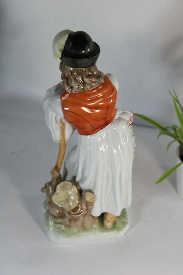Herend Hungary porcelain marked sheperd figurine