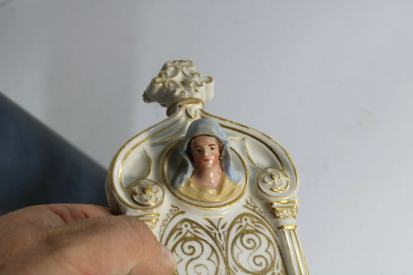 Antique Vieux paris porcelain holy water font religious