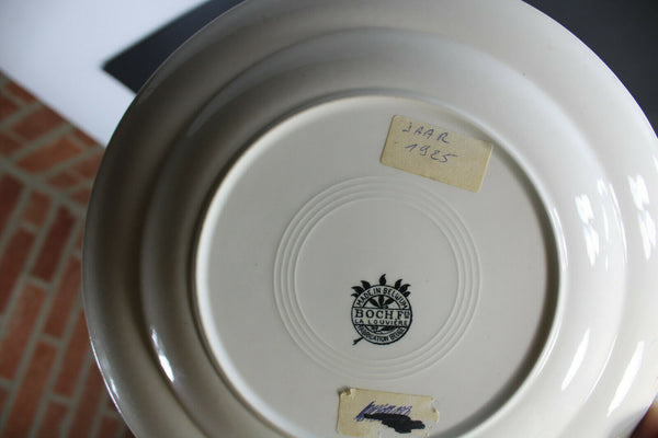 6 Antique boch Freres BFK Belgian ceramic plates napoleon scene battles