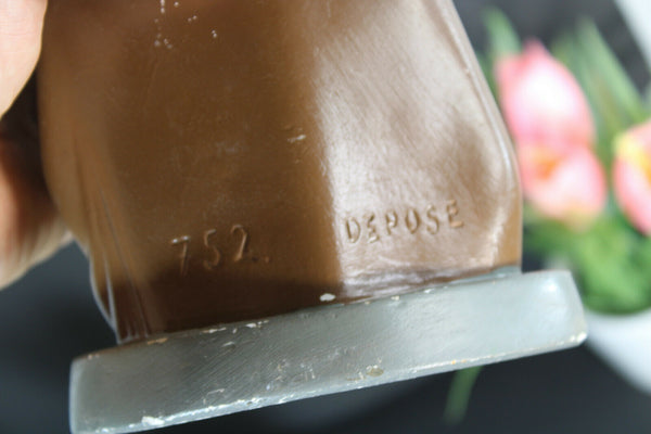 Antique chalkware joseph jesus bust figurine statue religious