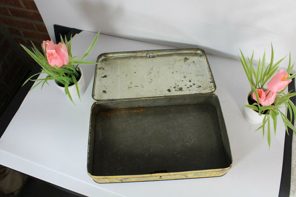 Rare Walt Disney Biscuit Tin box Snow White Dwarfs 1930 belgian Disneyana