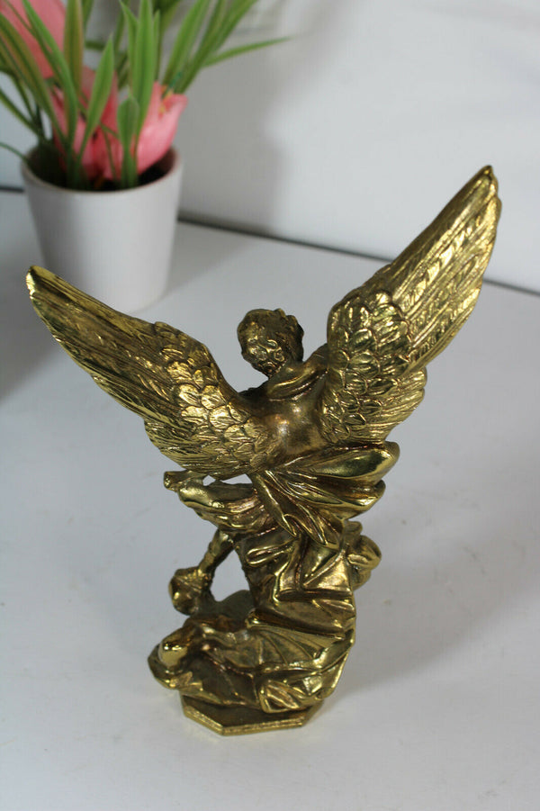 Vintage arch angel gabriel devil statue religious