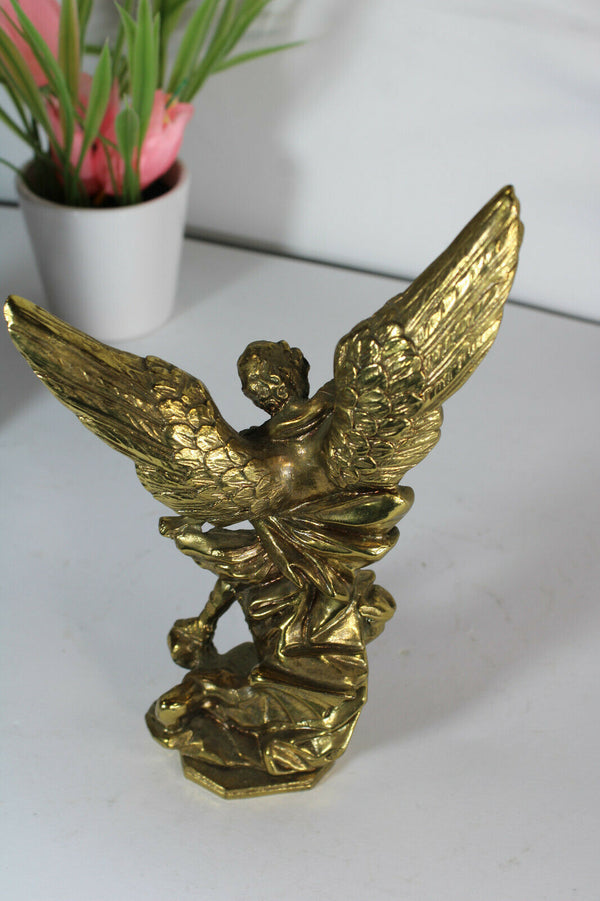 Vintage arch angel gabriel devil statue religious