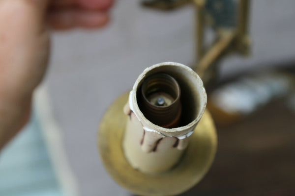 Vintage french pair bronze empire swan figurine wall lights sconces