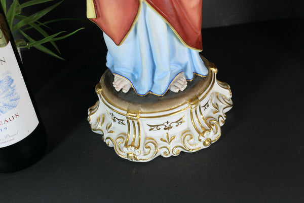 Antique LArge french bisque vieux paris porcelain statue of saint joseph rare