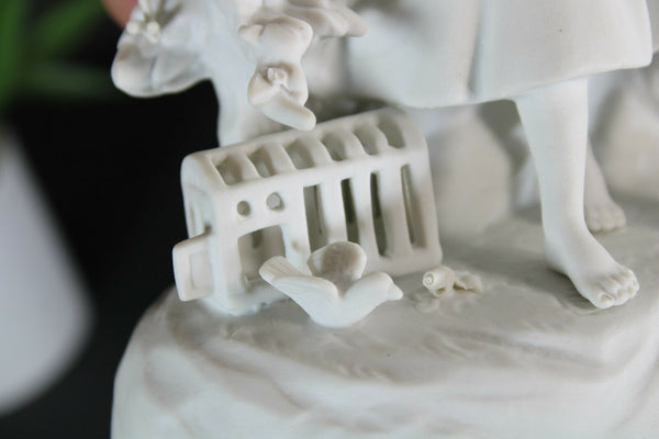 Antique German marked unterweissbach Bisque porcelain romantic group